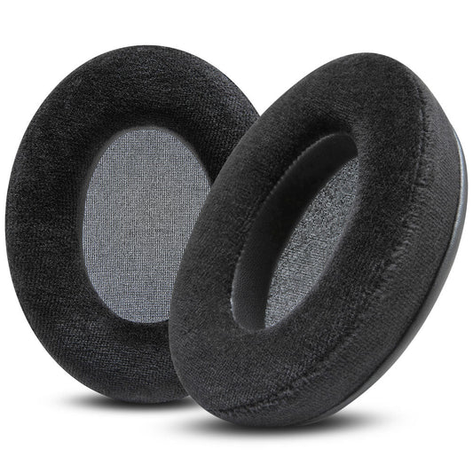 HyperX Cloud FPS gaming earpads with breathable velour fabric and extra thick cushioning for comfort and enhanced sound isolation.