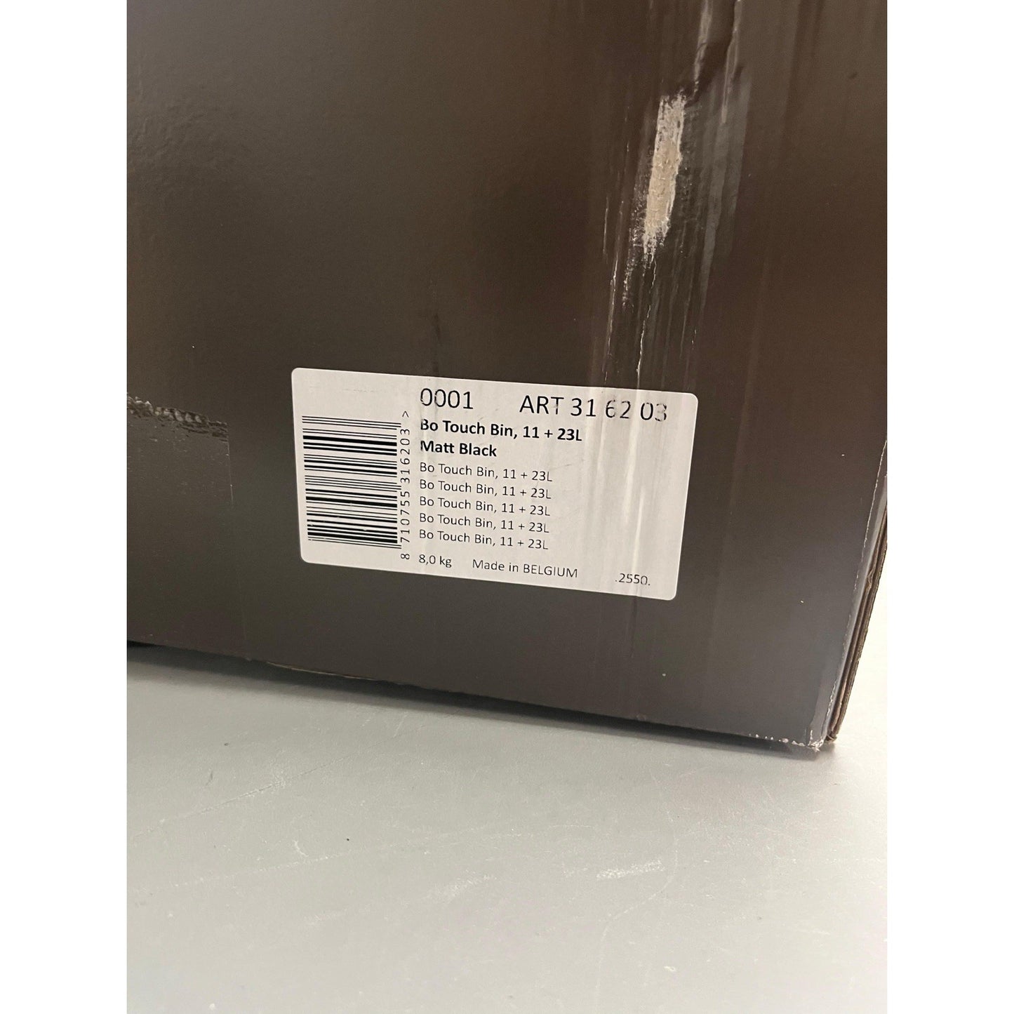 Brabantia Bo Touch Top Dual Trash Can 3 + 6 Gal Black Open Box