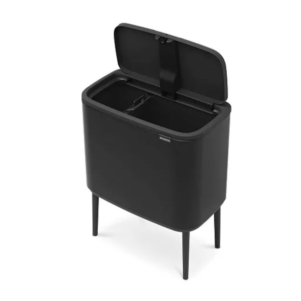 Brabantia Bo Touch Top Dual Trash Can 3 + 6 Gal Black Open Box