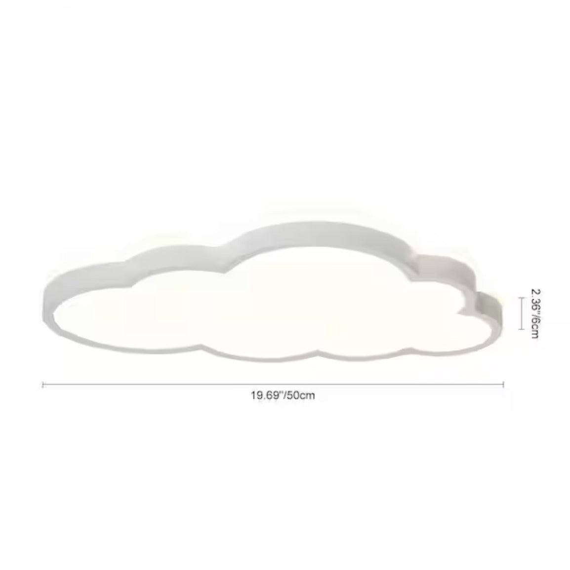 HUOKU Lumin 20 in. White Integrated LED Flush Mount Selectable CCT Cloud Ceiling Light Main Lighting for Nursery Kitchen