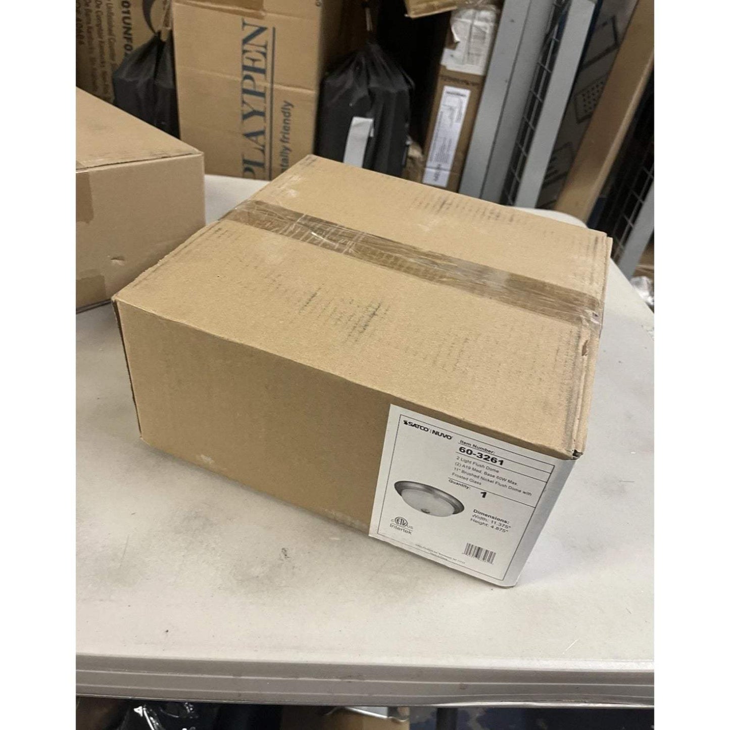 60/3261-Nuvo Lighting-Two Light Flush Mount-11.375 Inches Wide by 4.875 Inches High