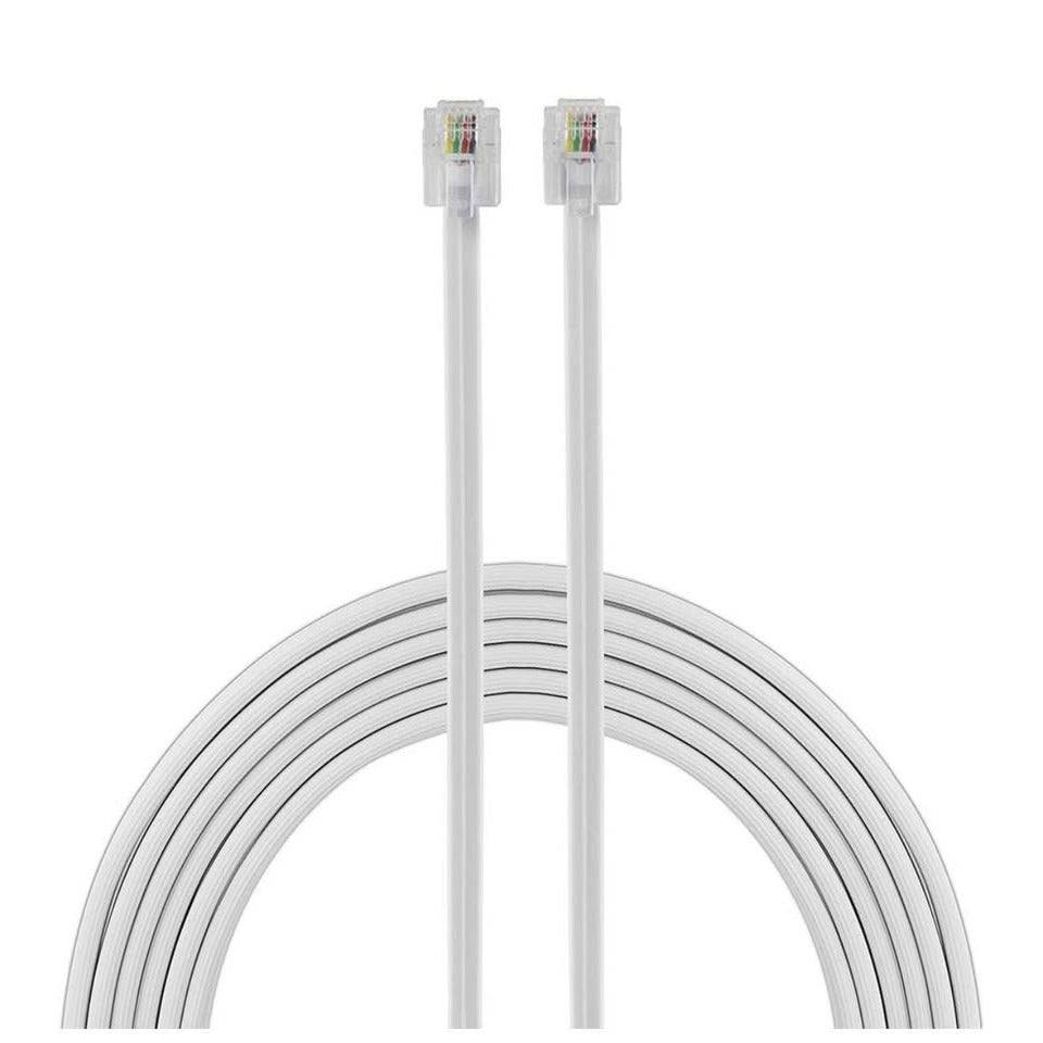 Power Gear Telephone Line Cord 100ft with modular jack ends for phones and modems