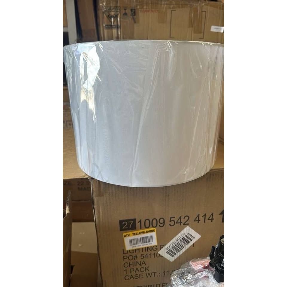 Hampton Bay Dunbarton 25 in. Grey Table Lamp with Ceramic Base