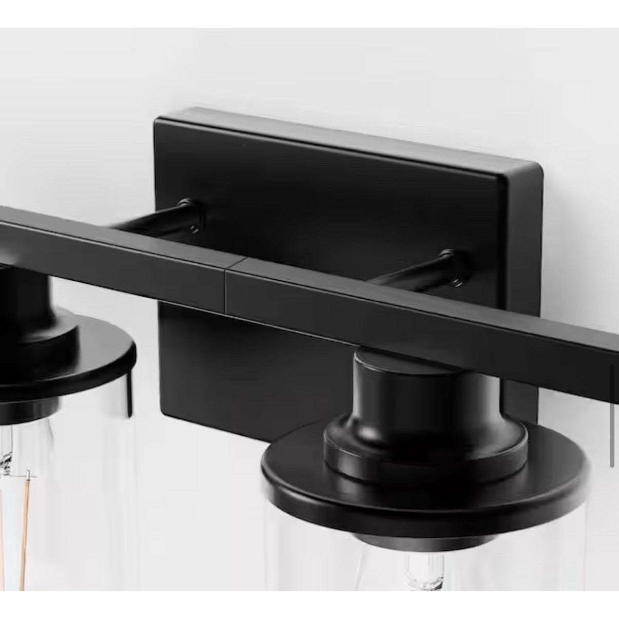 YANSUN 40 in. 5-Light Black Bathroom Vanity Light, Modern Bathroom Light Fixture
