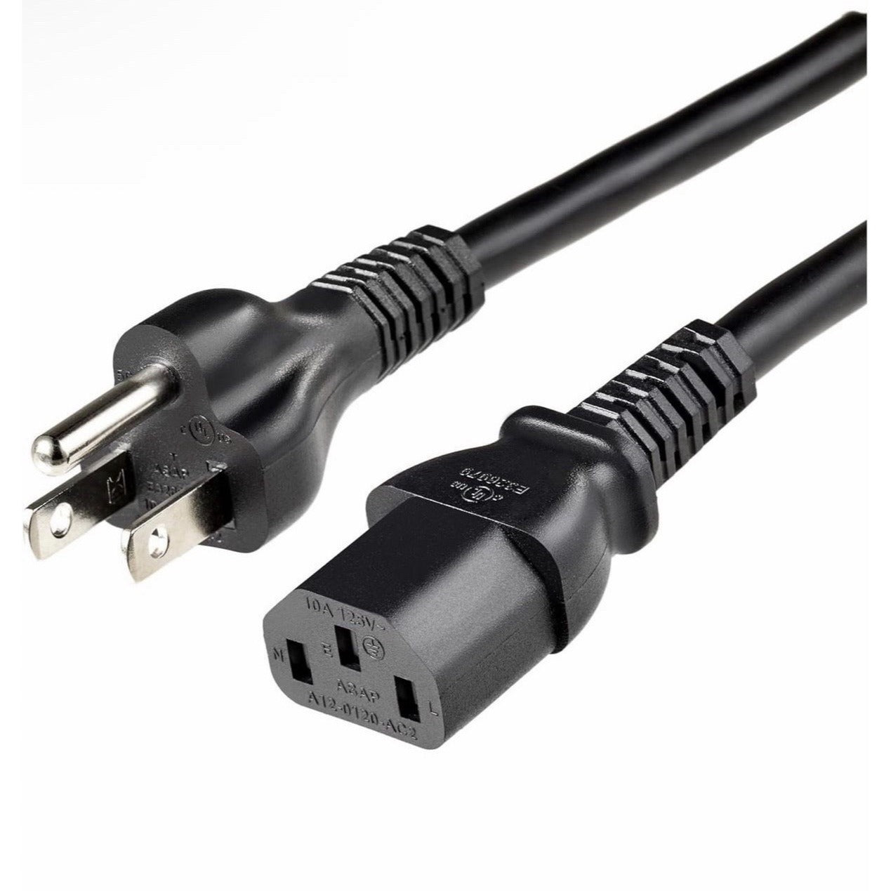 25FT Amazon Basics 3 Prong AC Power Cord Cable for PCs and monitors with NEMA 5-15P to IEC320C13 connectors