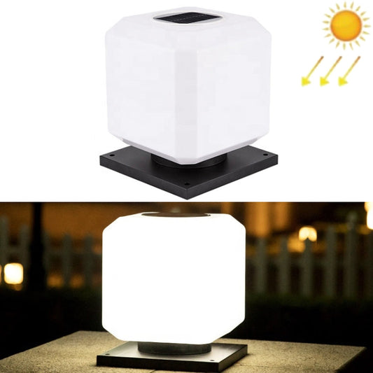 003 Solar Square Outdoor Post Light LED waterproof garden lamp with monocrystalline solar panel and white LED light