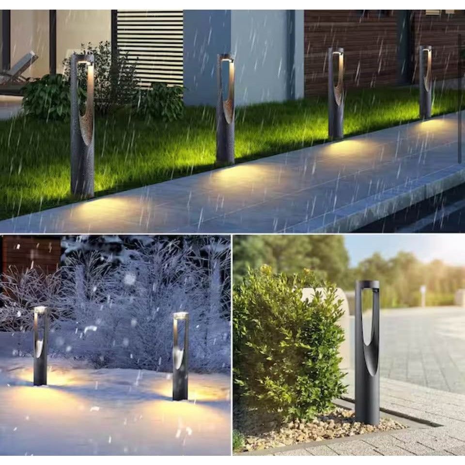 EDISHINE150 Lumens Low Voltage Black Hardwired Integrated LED Outdoor Waterproof Landscape Path Dou