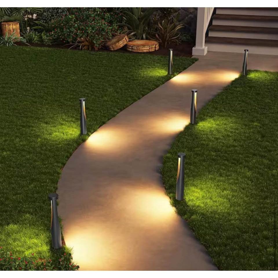 EDISHINE150 Lumens Low Voltage Black Hardwired Integrated LED Outdoor Waterproof Landscape Path Dou