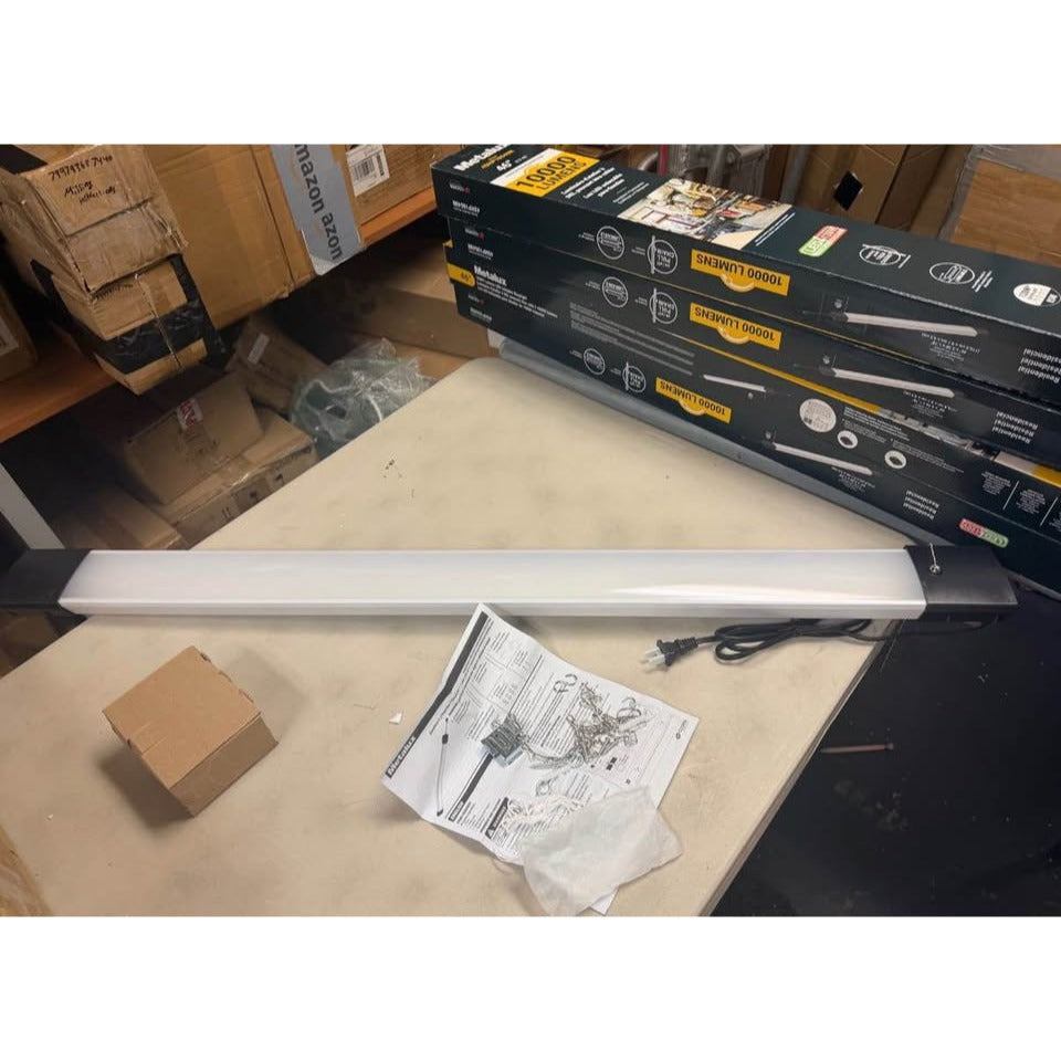 Metalux SHP 46 in. 128-Watt Equivalent, 10000-Lumens Integrated LED, White Shop Light,Commercial/Res