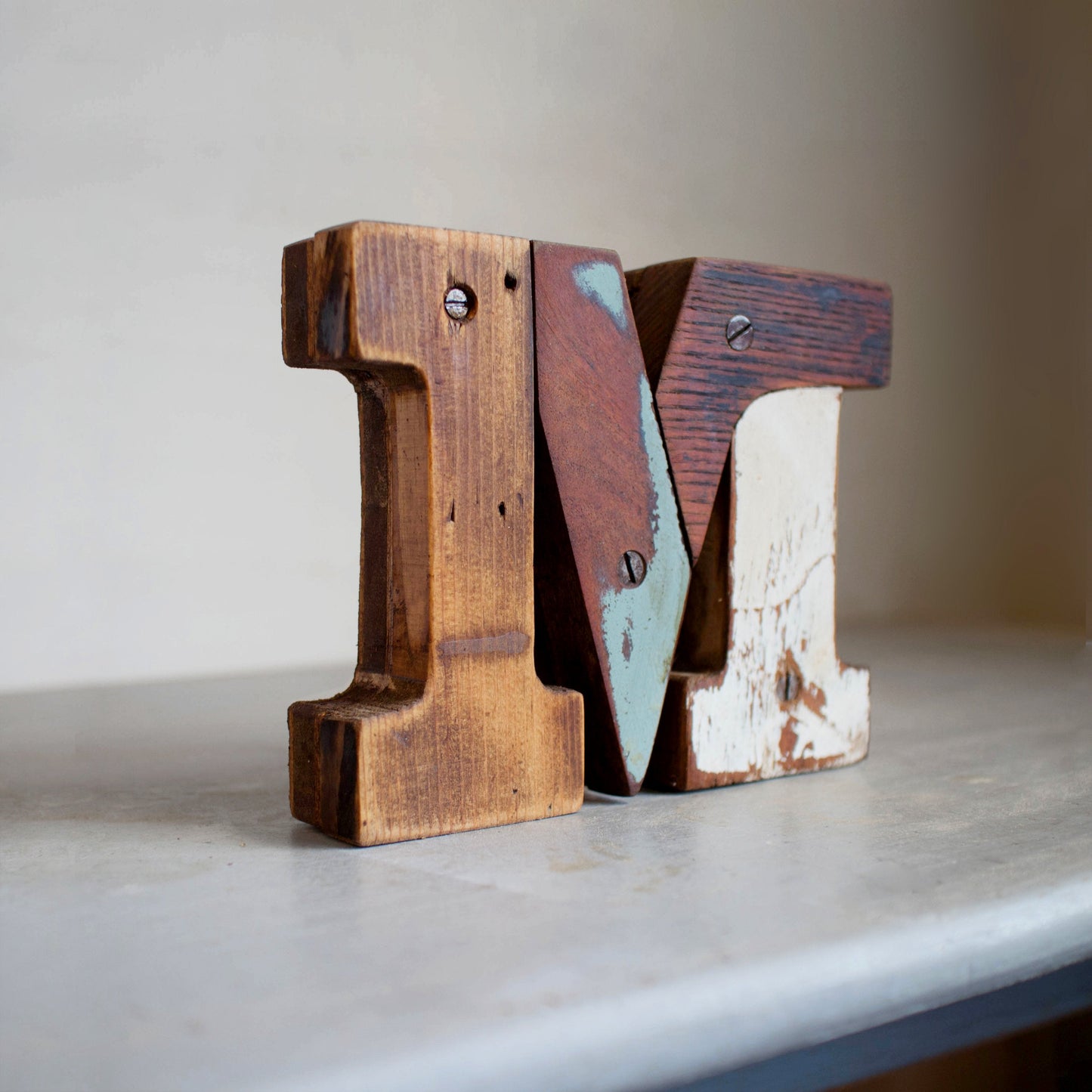 Reclaimed Wooden Letters