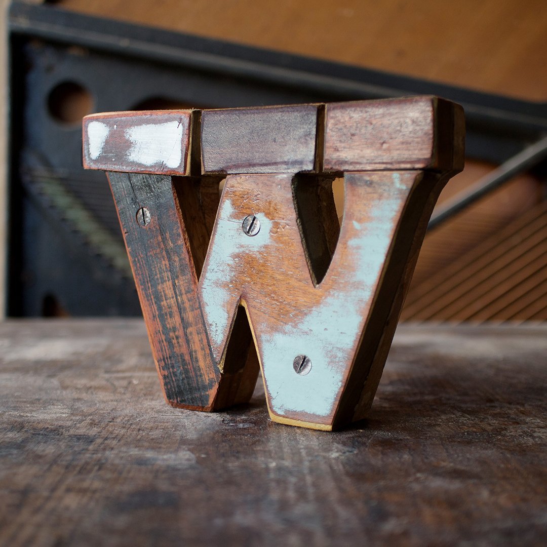 Reclaimed Wooden Letters