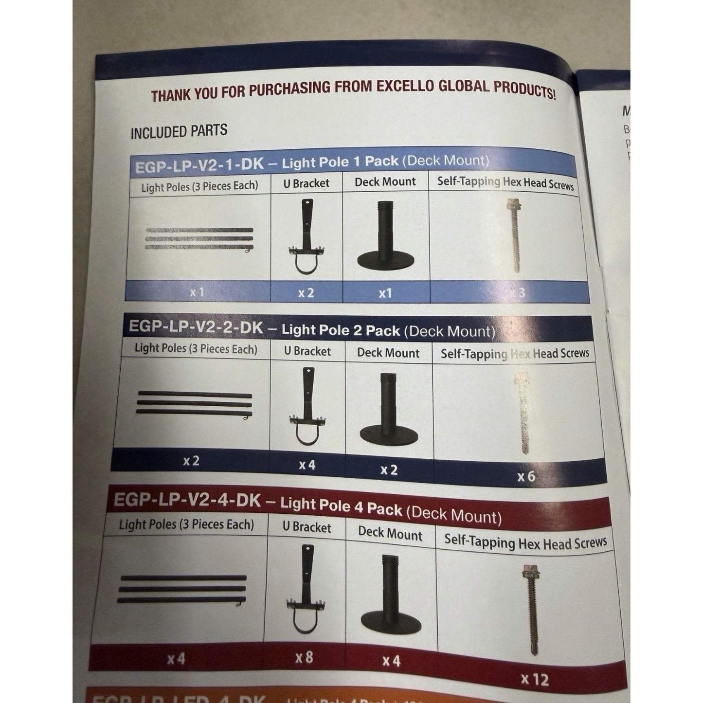 EXCELLO GLOBAL PRODUCTS String Light Poles-2 Pack-Extends to 10 Feet – Deck