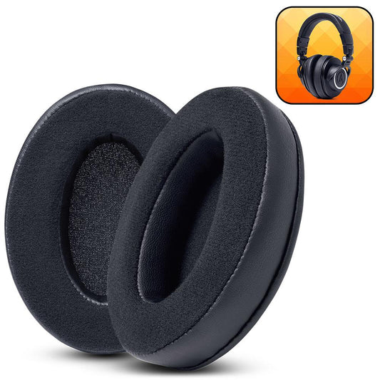 Replacement ATH M50X earpads with velour hybrid design for enhanced comfort and sound quality
