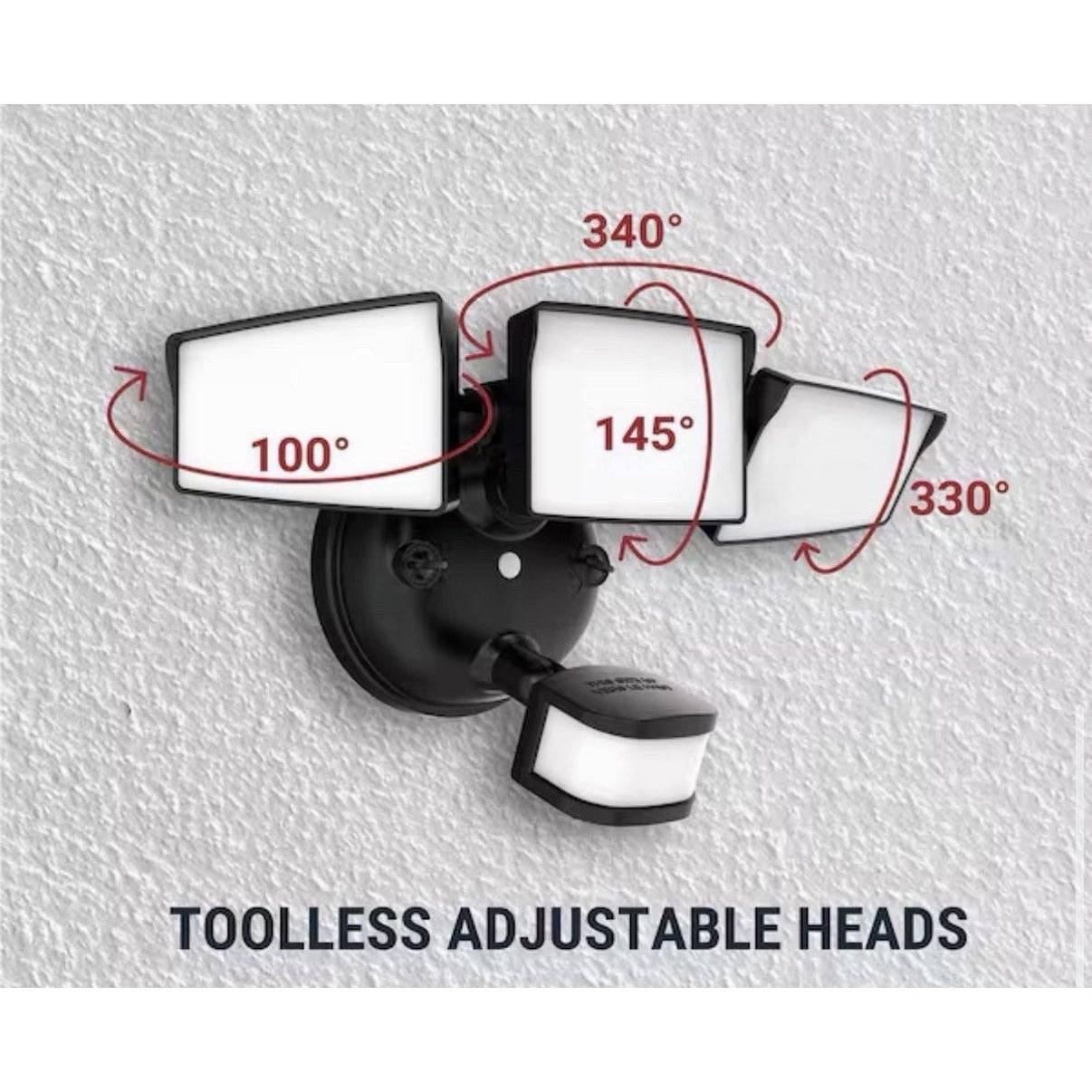 Halo Next Gen Hardwired LED Security Floodlight, 3 Head w/ Motion
