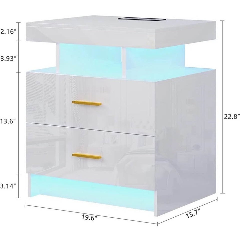 Wade Logan Ashten 2 drawer nightstand