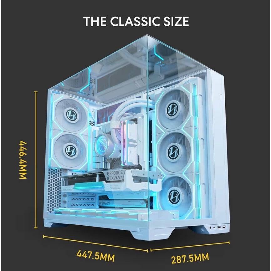 Lian Li O11 Vision Compact ATX PC Case, Back-Connect, White (O11VPW)
Compact dual-chamber