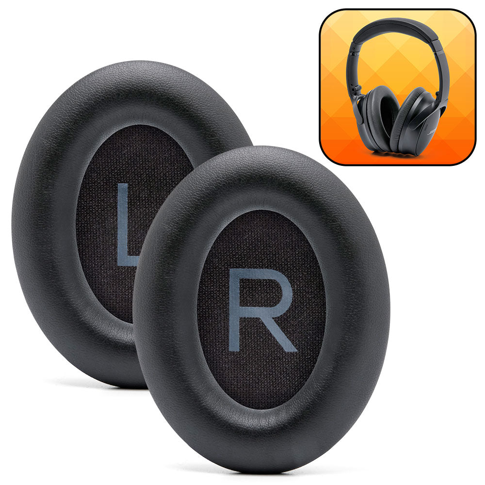 Bose QC45 replacement ear pads with extra thick memory foam and durable PU leather for enhanced comfort and noise cancellation