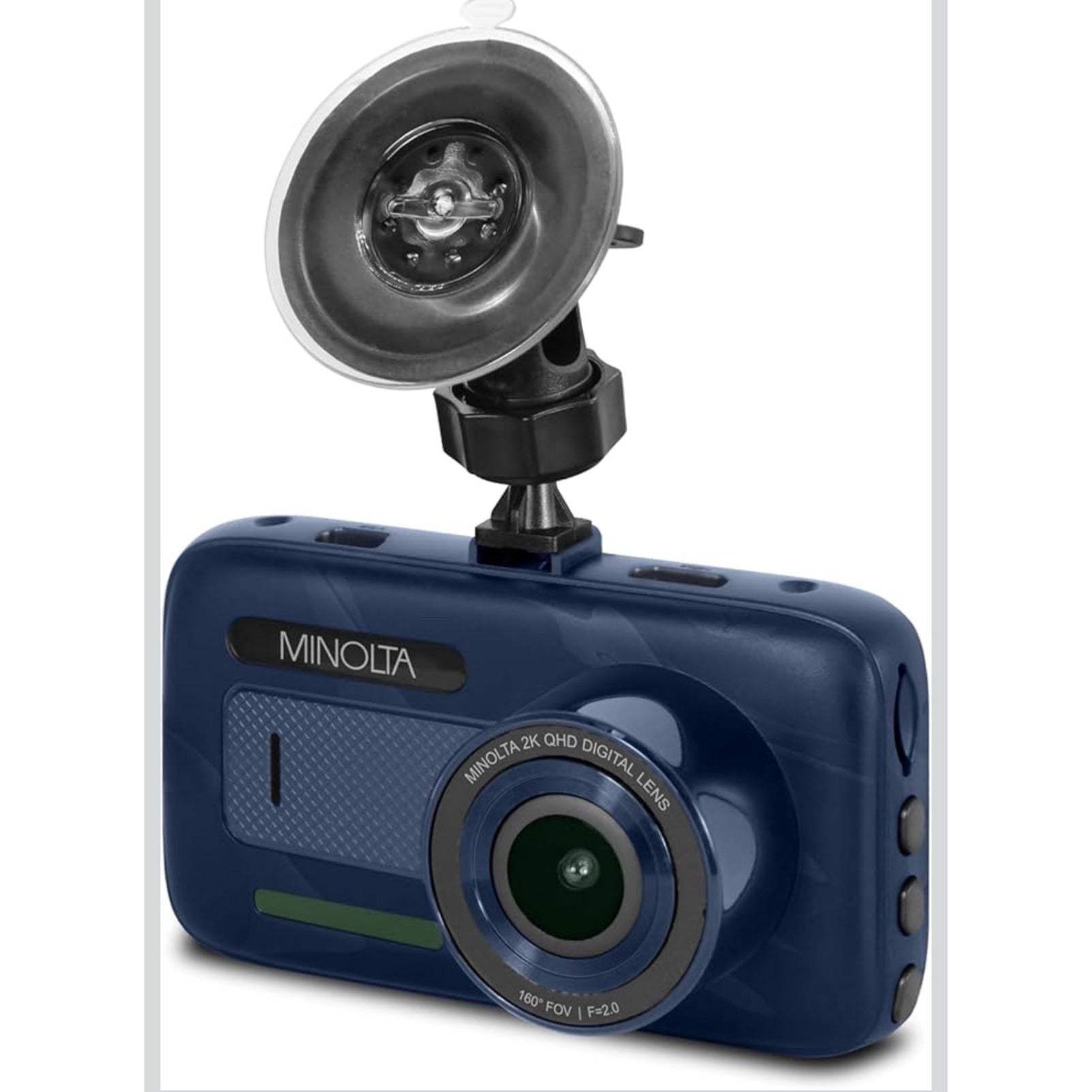 MINOLTA MNCD2K10 2.5K Quad HD car camcorder with 3.0 inch LCD and 160-degree wide-angle lens