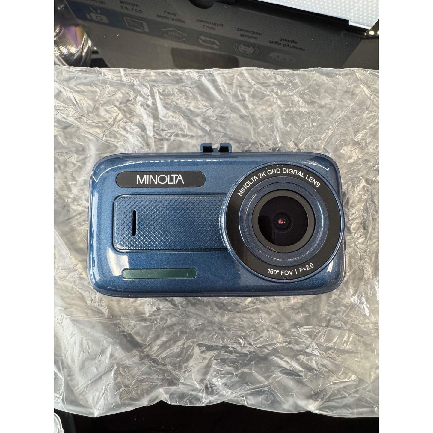 MINOLTA MNCD2K10 2.5K Quad HD Car Camcorder W/3.0" LCD Monitor (Blue)