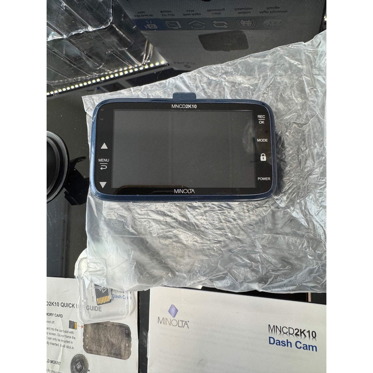 MINOLTA MNCD2K10 2.5K Quad HD Car Camcorder W/3.0" LCD Monitor (Blue)
