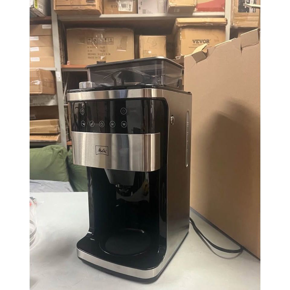 Used like new Melitta Aroma Fresh Plus 10c Drip Coffeemaker with Coffee Grinder: Stainless Steel, Di