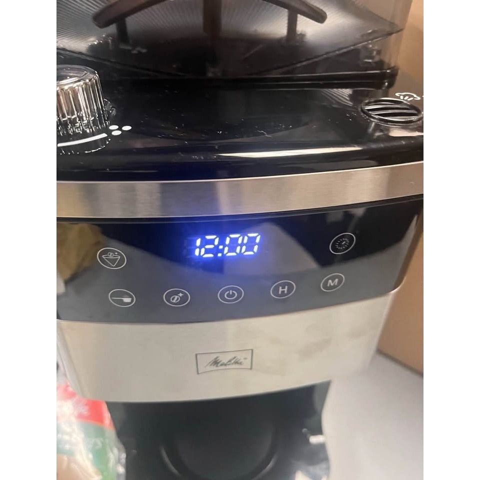Used like new Melitta Aroma Fresh Plus 10c Drip Coffeemaker with Coffee Grinder: Stainless Steel, Di