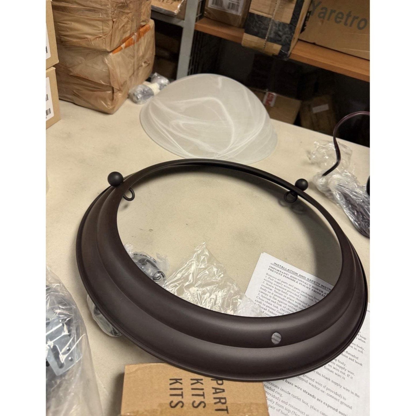 Volume V6972-79 Lunar 2-Light Pendant/Semi-Flush Ceiling, Antique Bronze