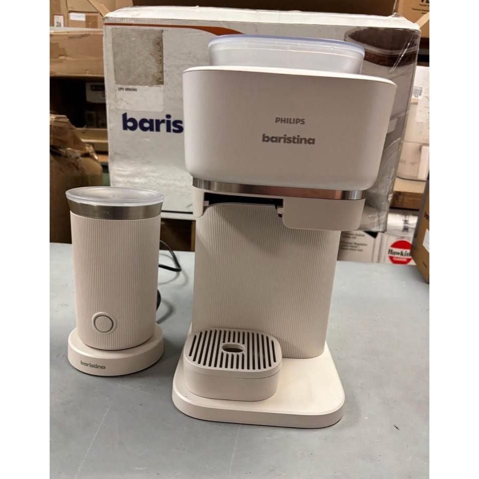 USED Philips Baristina Espresso Machine+Milk Frother Bundle. Real espresso. Compact coffee machine,