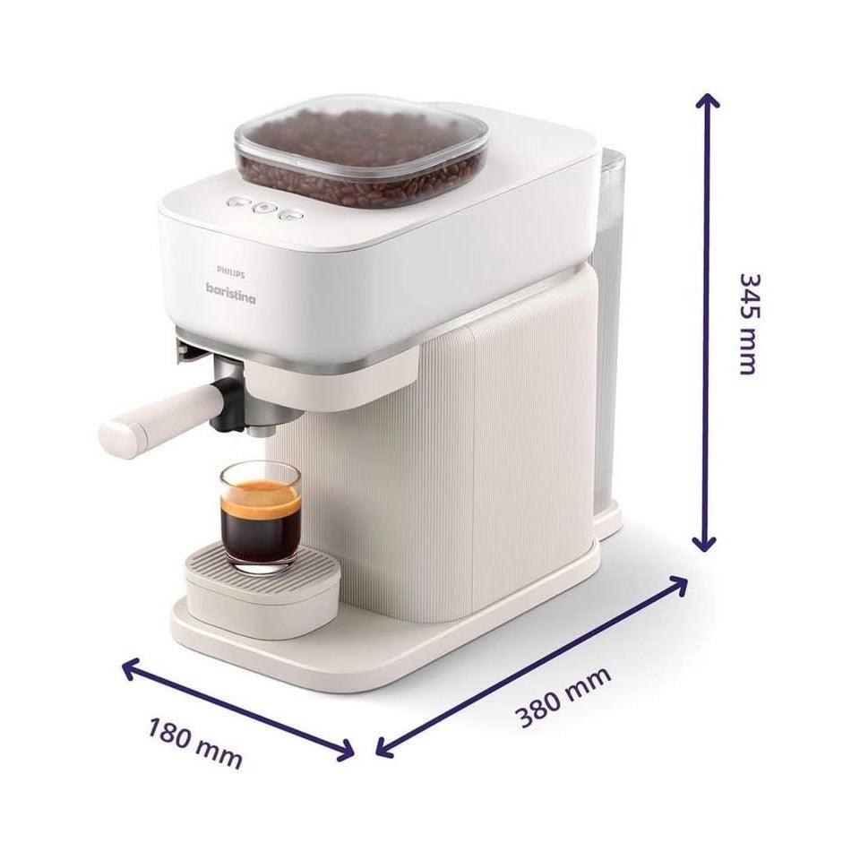 USED Philips Baristina Espresso Machine+Milk Frother Bundle. Real espresso. Compact coffee machine,
