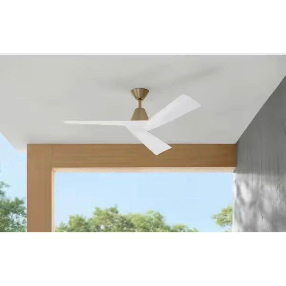 Home Decorators Collection Easton 52 in. bronze ceiling fan with matte white blades and remote control for indoor/outdoor use