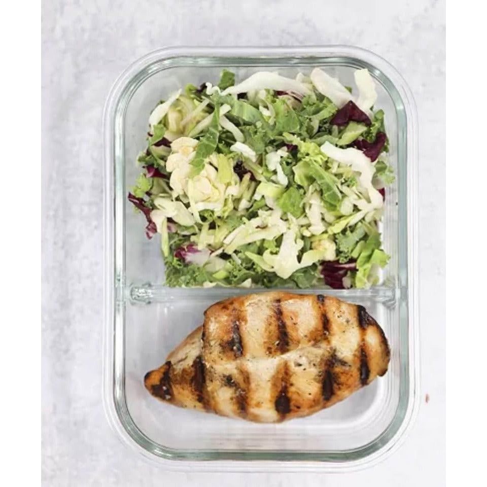 Sedona Kitchen Set of 2, 3 Compartment Glass Food Storage
