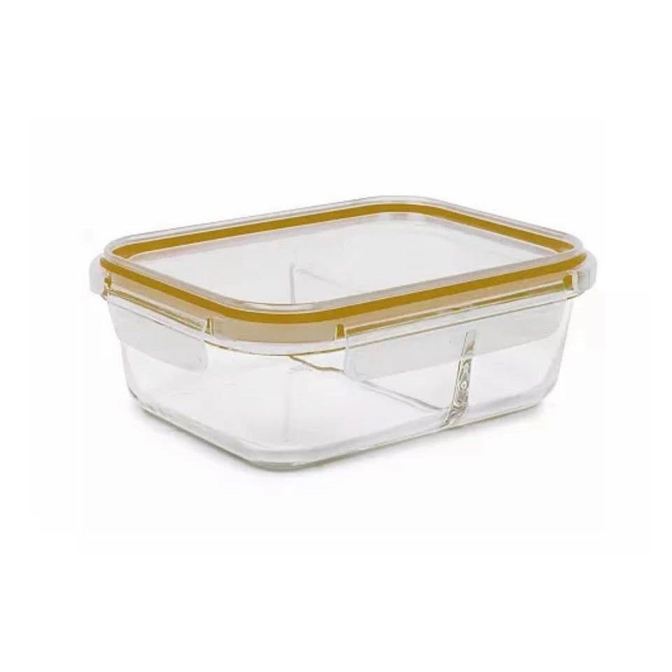 Sedona Kitchen Set of 2, 3 Compartment Glass Food Storage