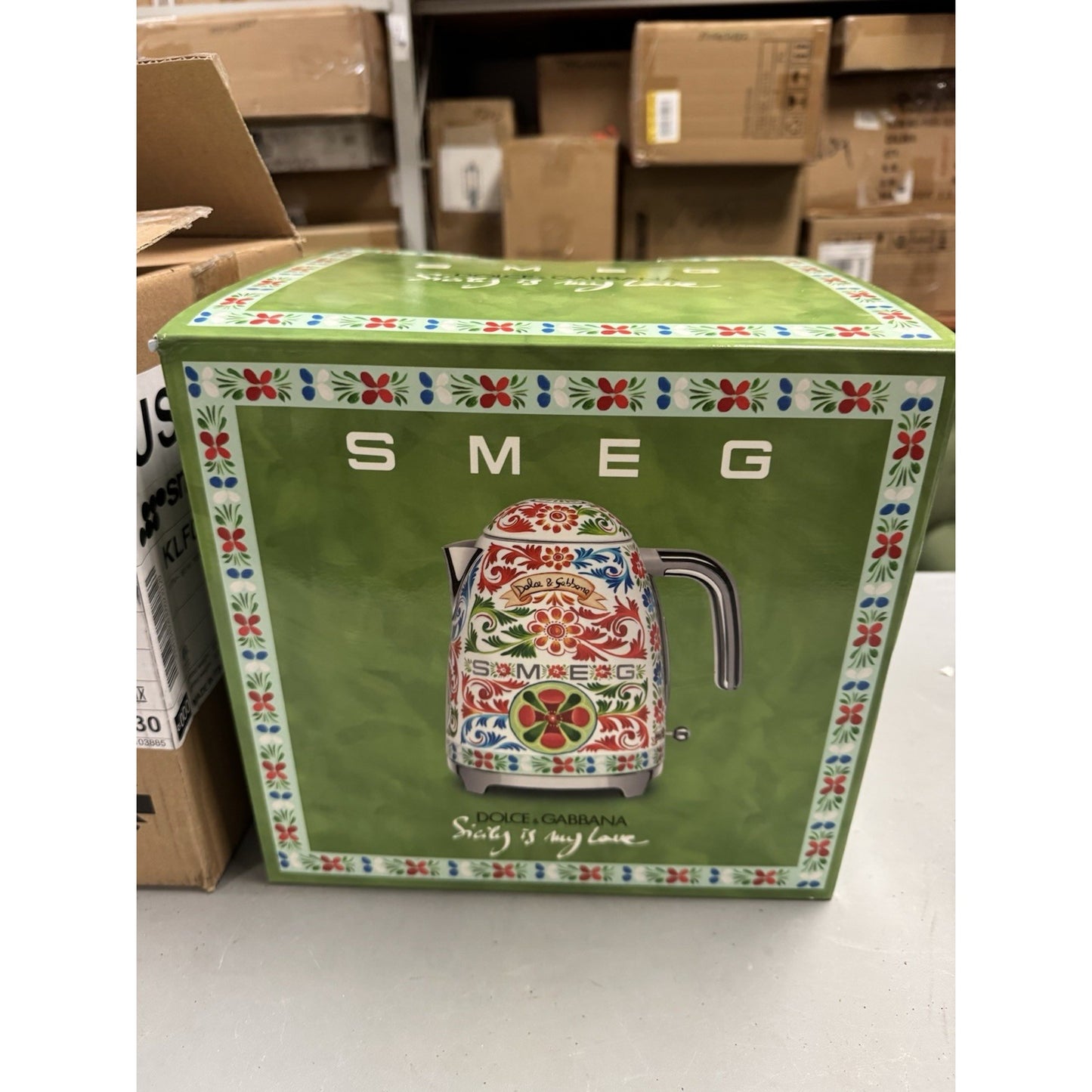 SMEG Dolce & Gabbana Sicily Is My Love Electric Kettle KLF03DGUS 1.7L USED!!