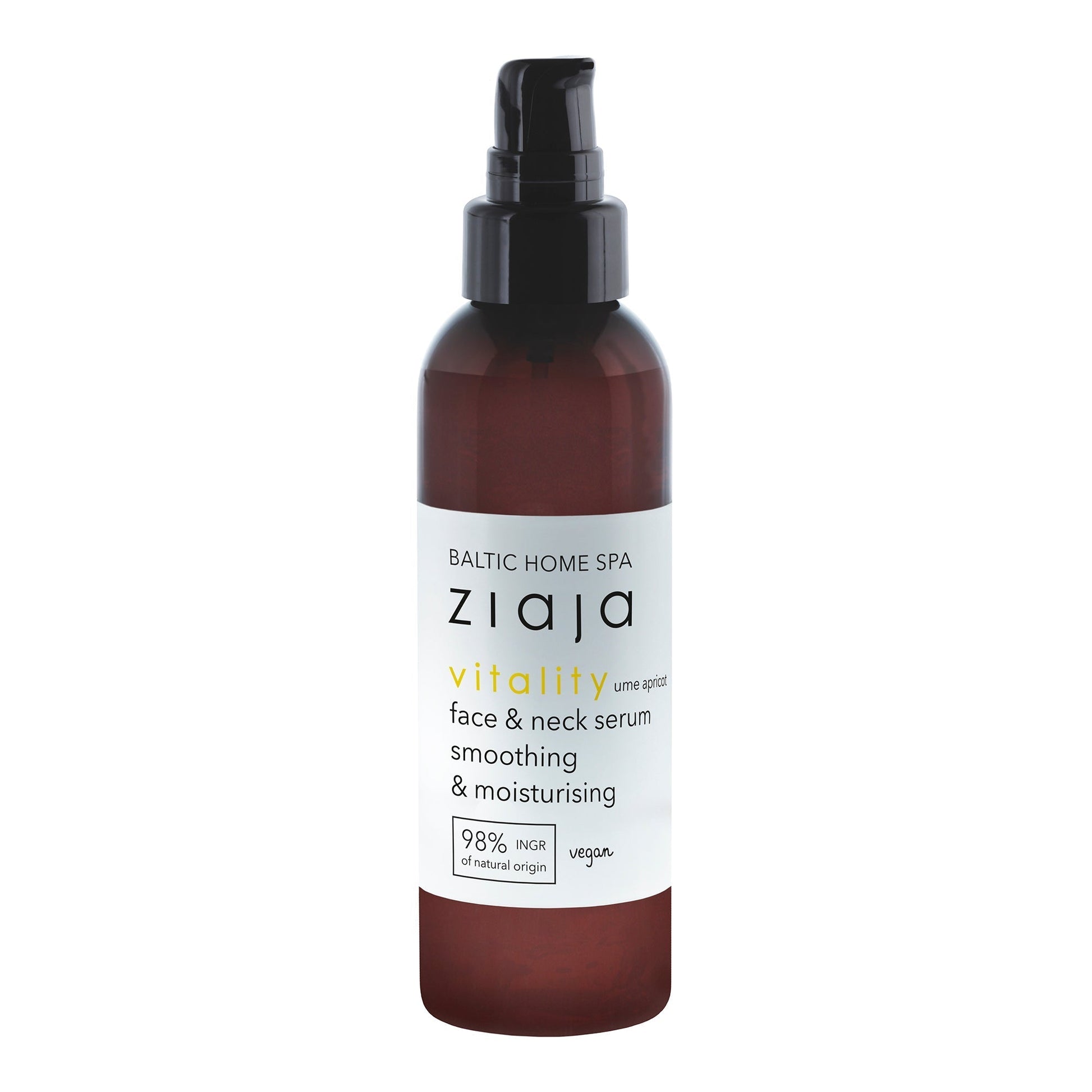Baltic Home Spa vitality face and neck serum bottle with pump for smoothing and moisturizing skin