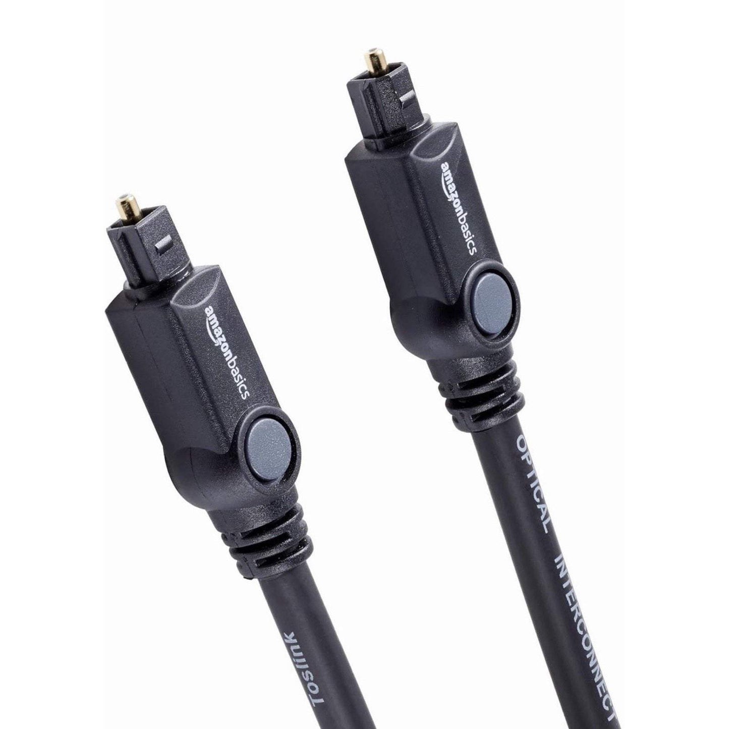 Digital Optical Audio Toslink Cable 9.8 feet with gold-plated connectors for clear soundbar and TV audio connection