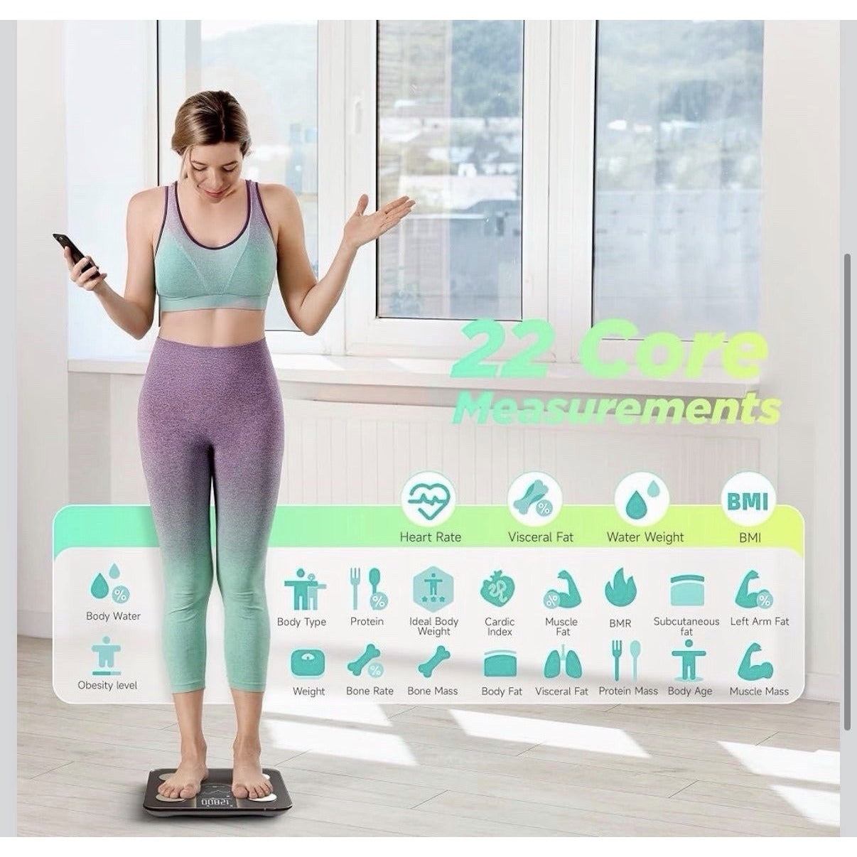 Body Weight Scale - Smart Scale with 8-in-1 VA Display - High Precision