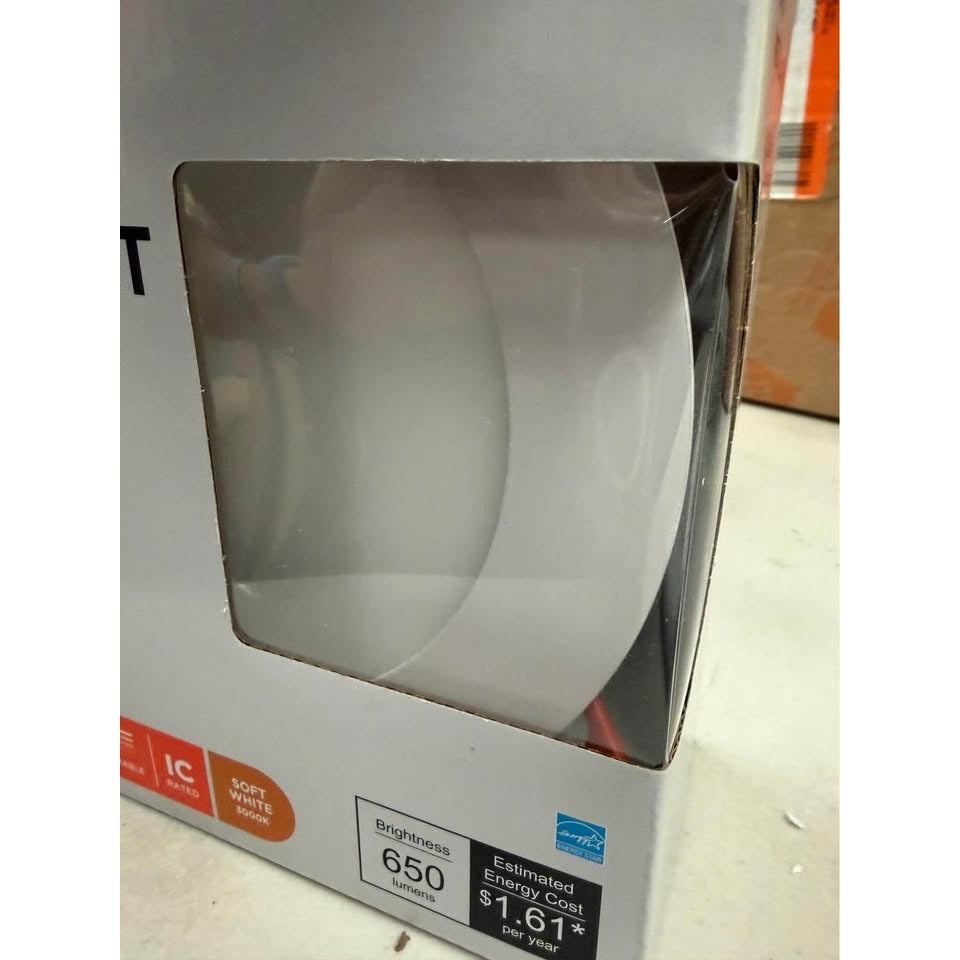 Commercial electric Box on Top Integrated LED 6 in Round Canless Recessed Light for Kitchen Bathroom