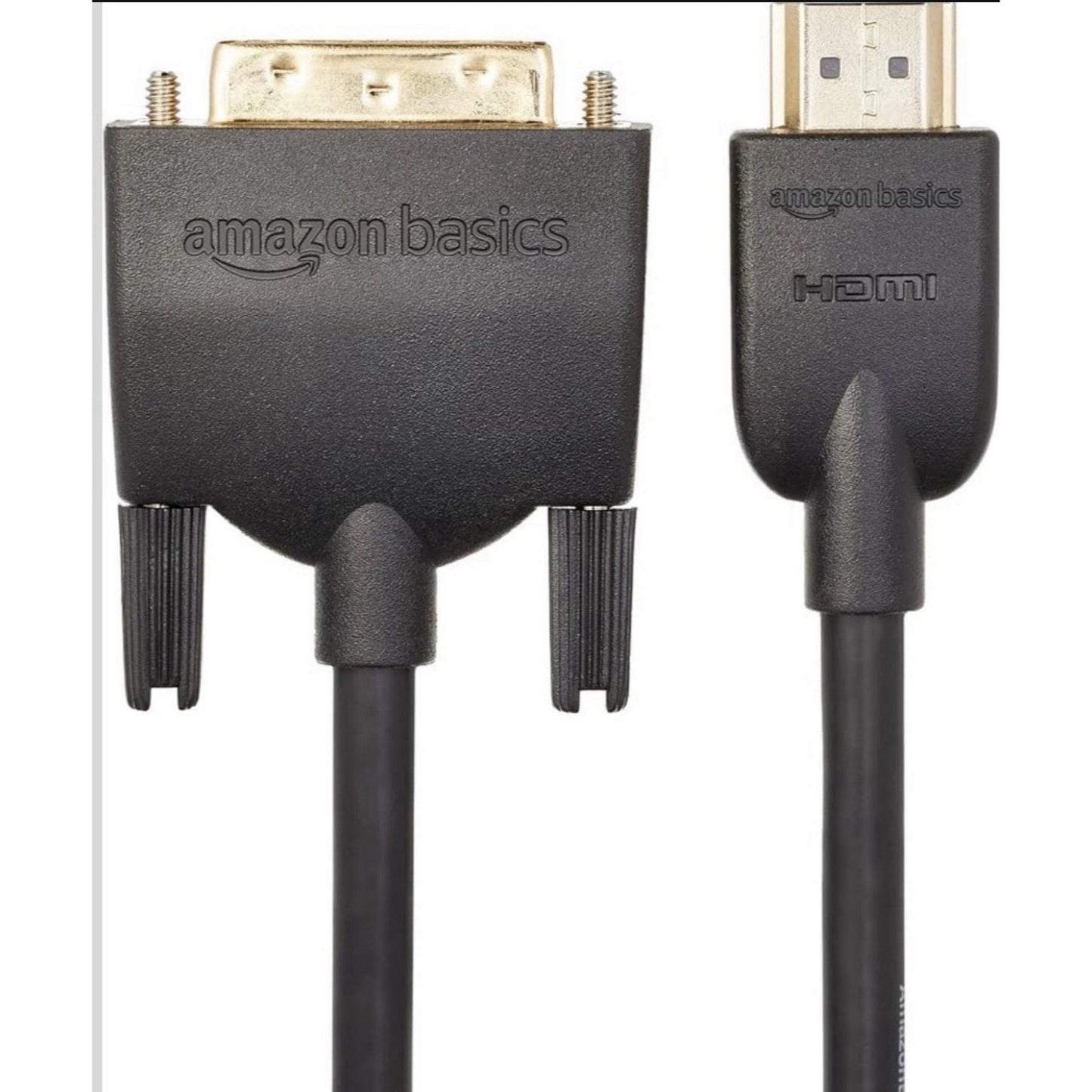 Amazon Basics HDMI A to DVI Adapter Cable, Bi-Directional 1080p, 3 Ft