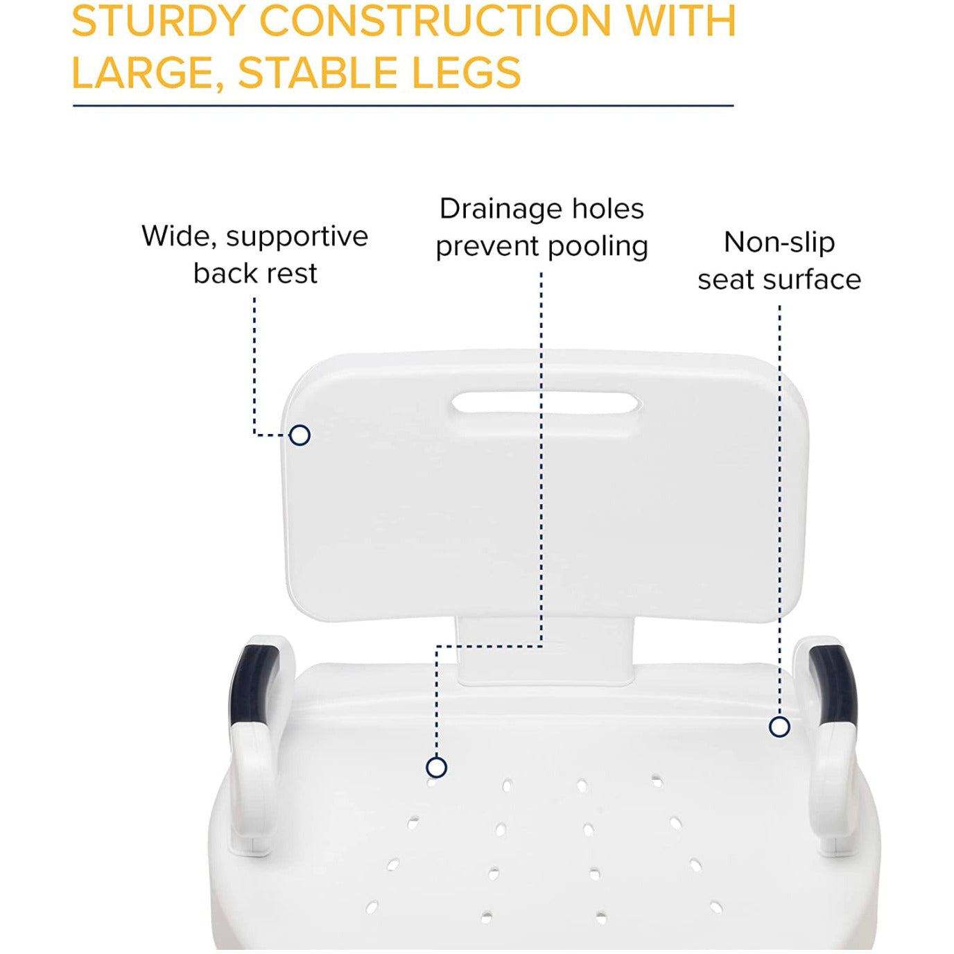 Drive Medical RTL 12505 Handicap Bathroom Bench - Selzalot