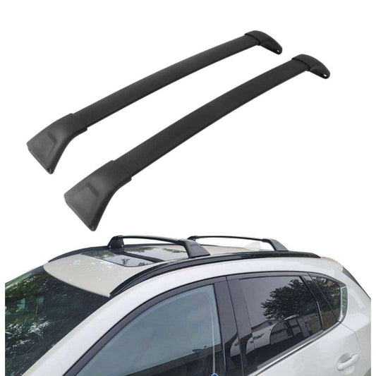 Black cross bars for Mazda CX-5 2017-2023 with streamlined design and durable aluminum alloy construction