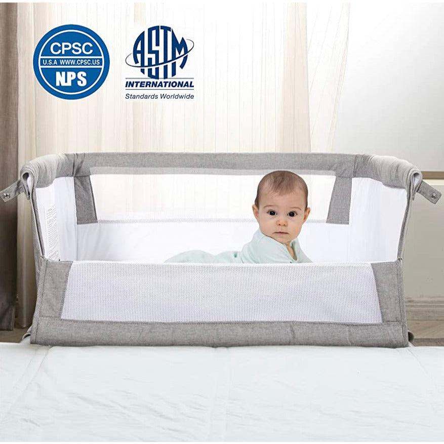 SYCYH Baby Bassinet, Bedside Sleeper for Baby with Comfy Mattress, Adjustable Bedside Crib with 9 Height Positions, Easy to Assemble Bassinets for Baby - Selzalot