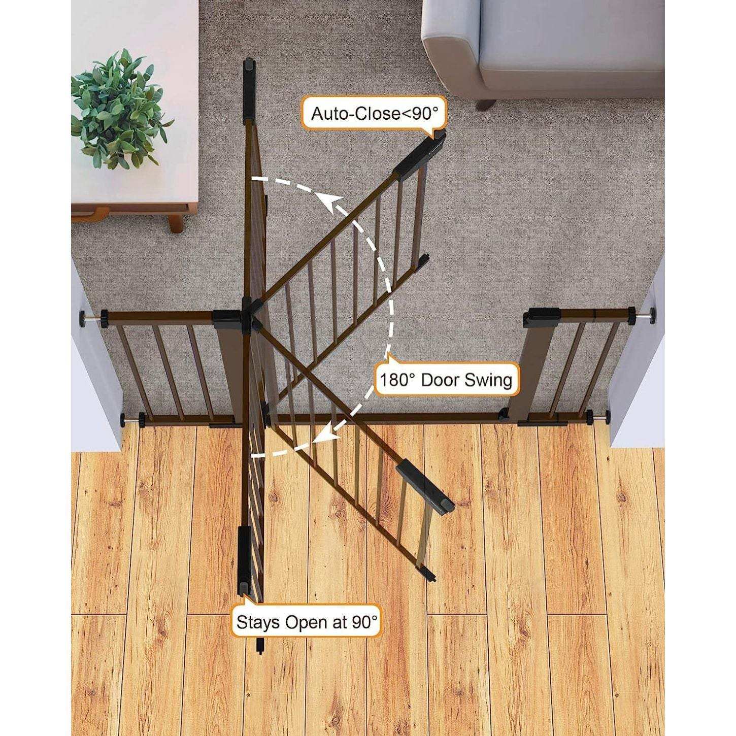 Mom's Choice Awards Winner-Cumbor 29.7-46" Auto Close Baby Gate for Stairs - Selzalot