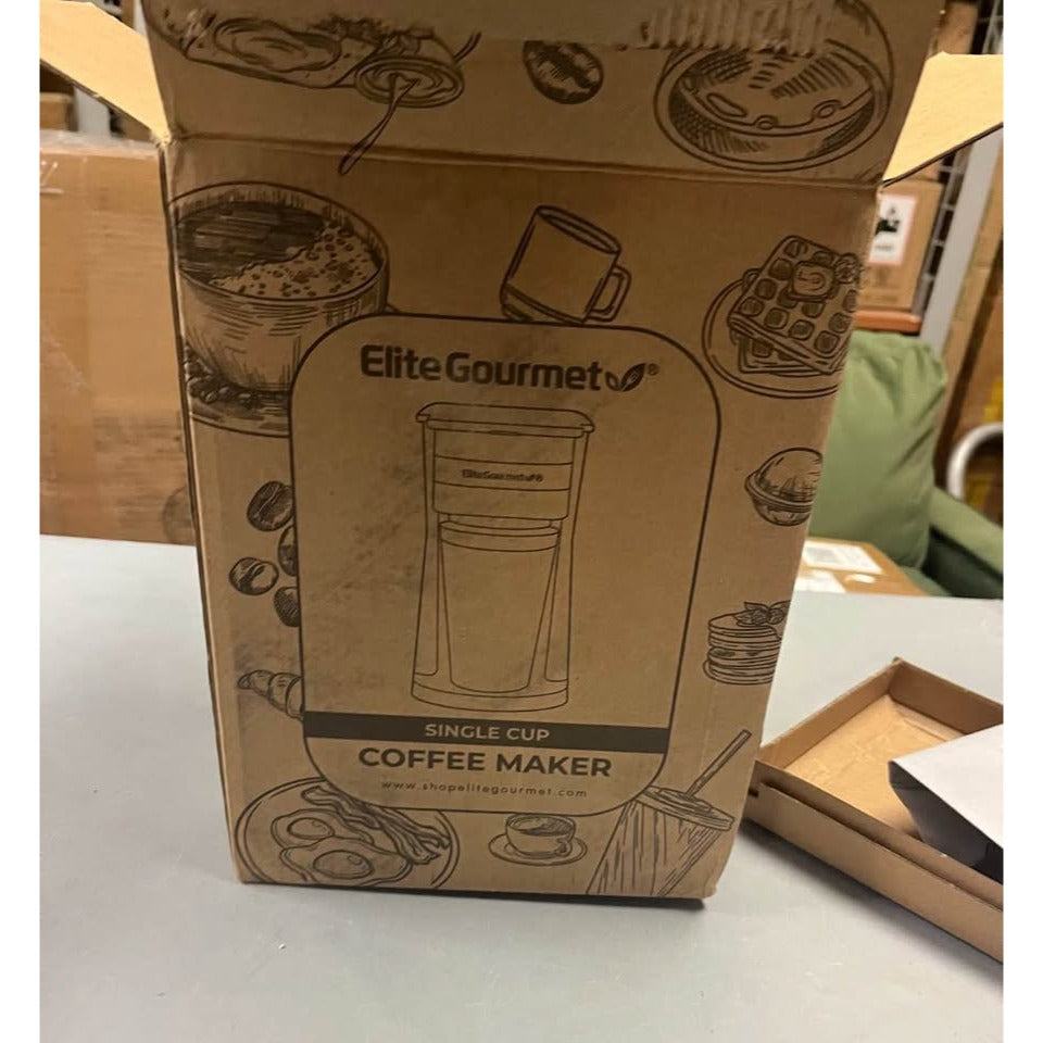 Elite Gourmet Personal Coffee Maker with Thermal Travel Mug - mint