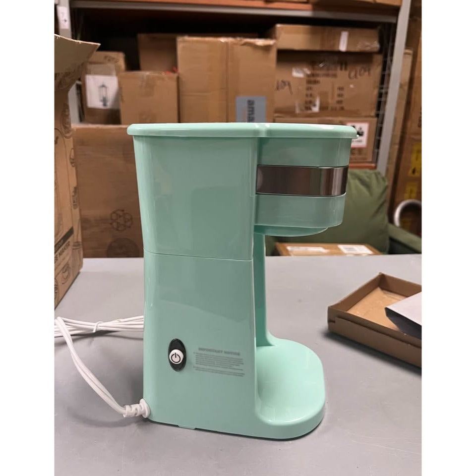 Elite Gourmet Personal Coffee Maker with Thermal Travel Mug - mint