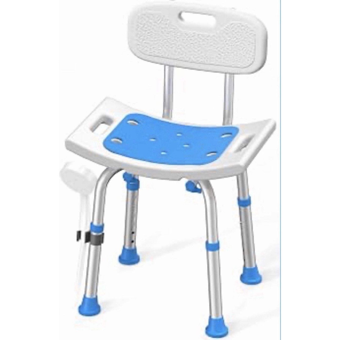 Homland Shower Chair with removable backrest and adjustable height for elderly safety in shower