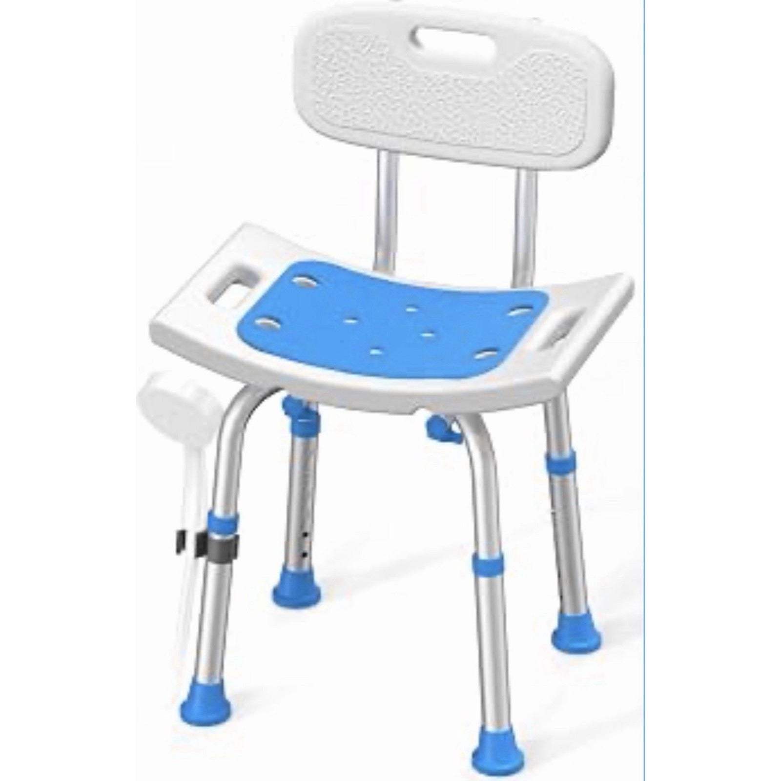 Homland Shower Chair with removable backrest and adjustable height for elderly safety in shower