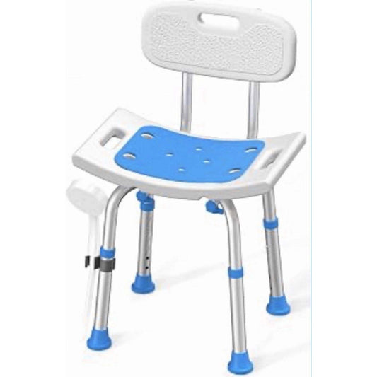 Homland Shower Chair with removable backrest and adjustable height for elderly safety in shower