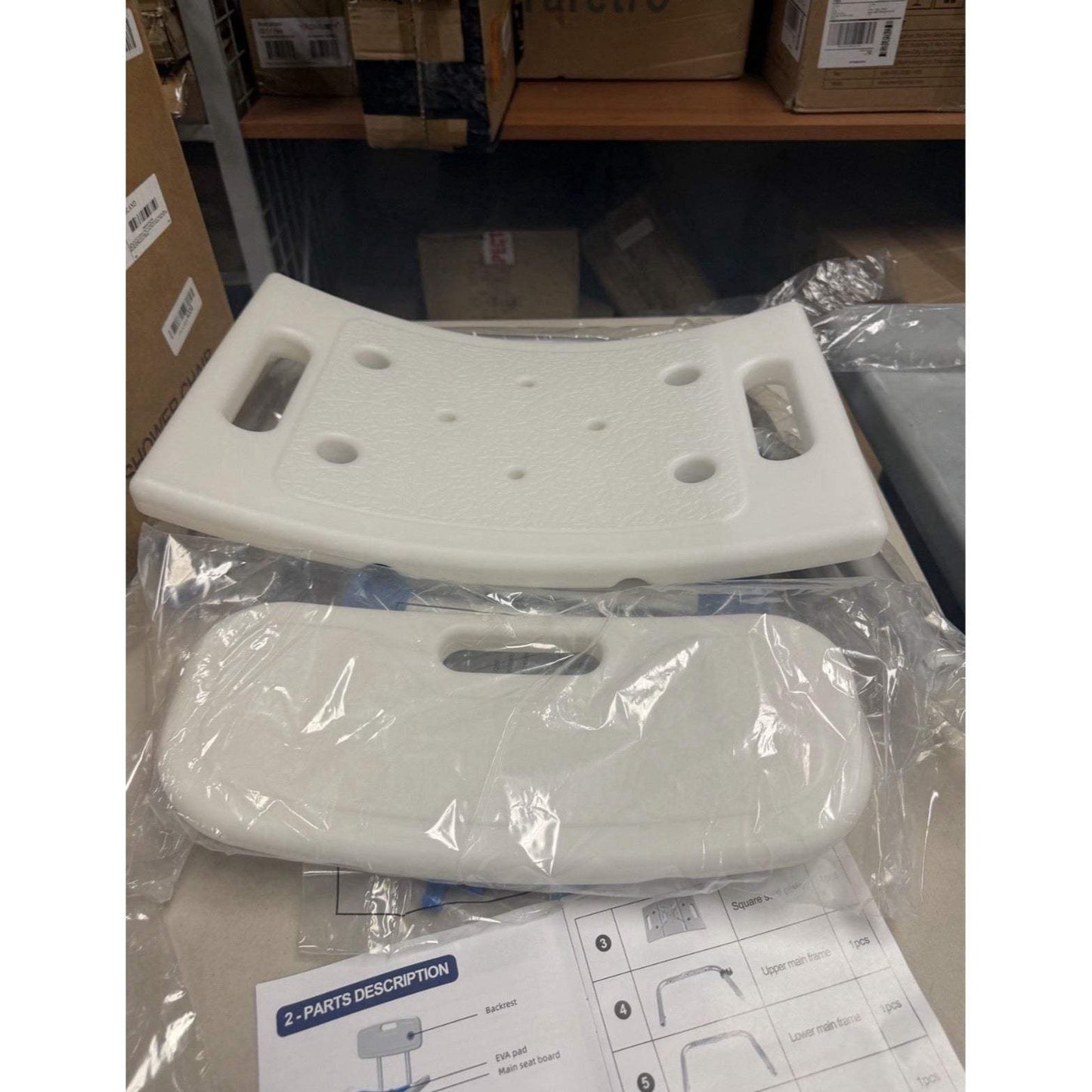 Homland Shower Chair For Inside Shower Removable Back 400 Lbs Heavy Duty Bath