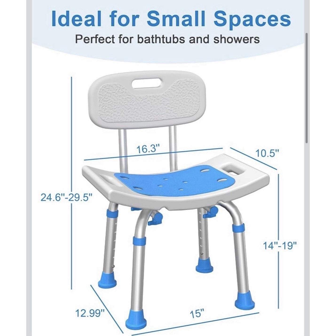 Homland Shower Chair For Inside Shower Removable Back 400 Lbs Heavy Duty Bath