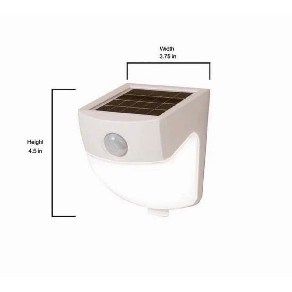 Halo120-Degree White Motion Activated Sensor Outdoor Solar